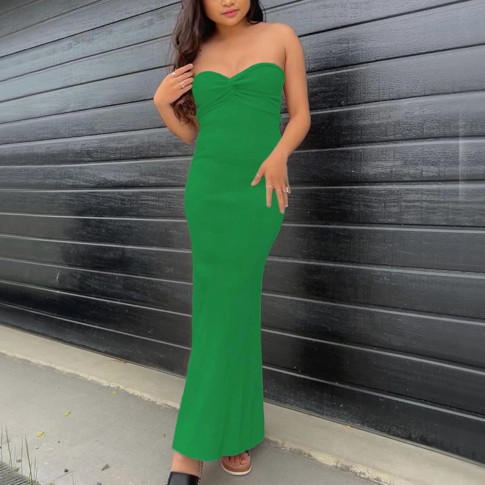 Green Maxi Dress - Medium